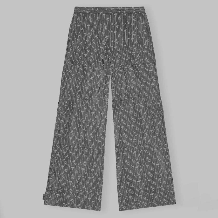 Ganni Acetate Jacquard Cargo Pants