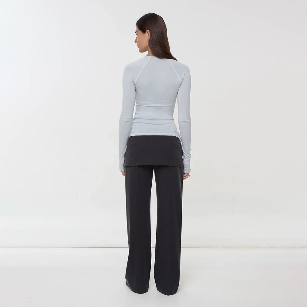 Peachy Den Susie Perfect Base Long Sleeve Base Layer Top