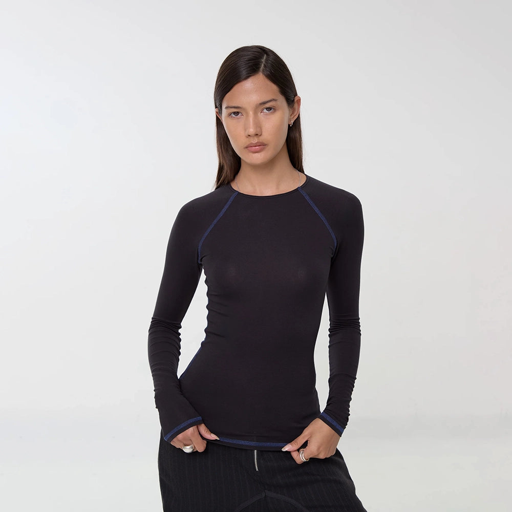 Peachy Den Susie Perfect Base Long Sleeve Base Layer Top