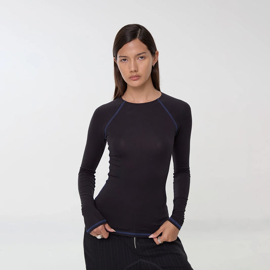 Peachy Den Susie Perfect Base Long Sleeve Base Layer Top