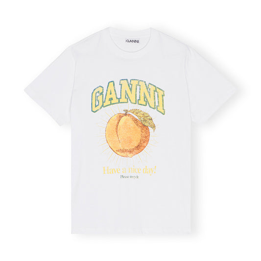 GANNI Peach Relaxed T-Shirt