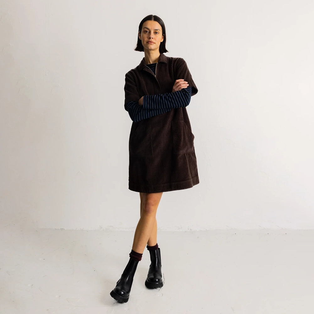 Folk A Line Zip Dress