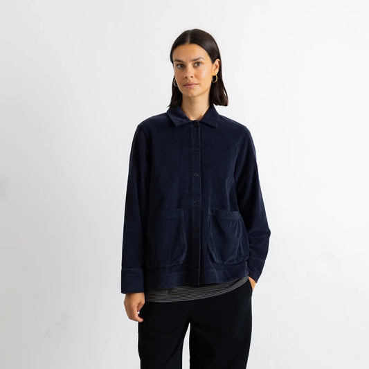 Folk Chunky Cord Pleated Shirt