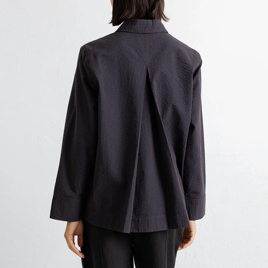 Folk Pleated Seersucker Shirt