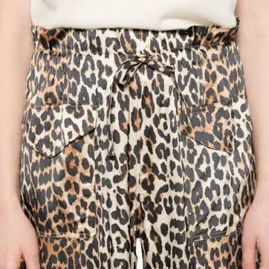 Ganni Printed Satin Pants